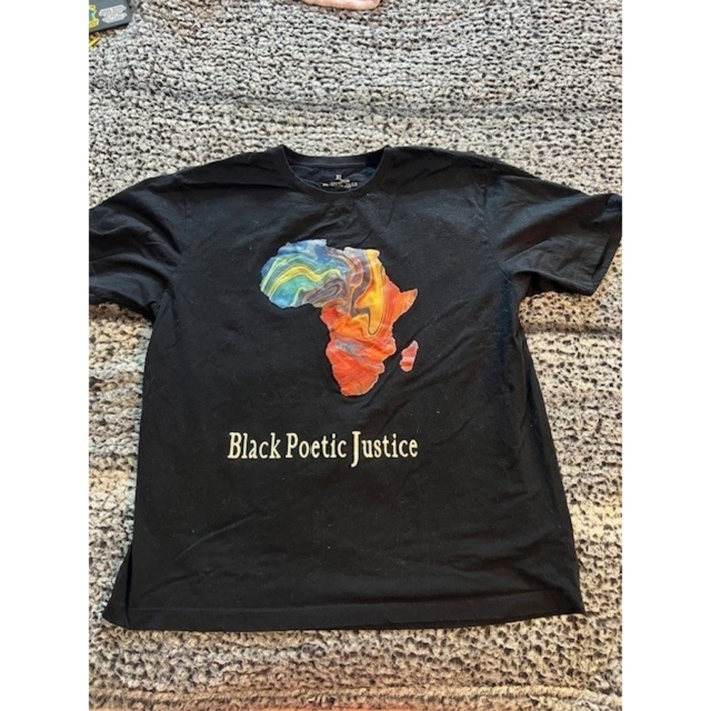 Women's Black Poetic Justice T Shirt‎ Size XL